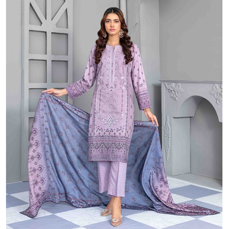 Dilsah D-5178 Embroidered Viscose Silk Jacguard Digital Print