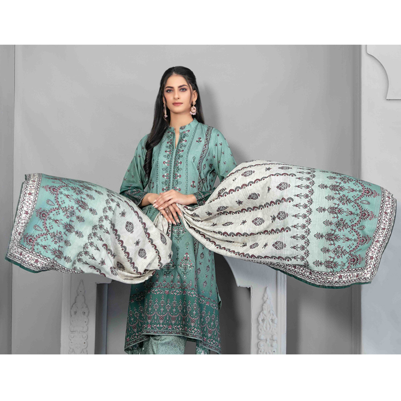 Dilsah D-5179 Embroidered Viscose Silk Jacguard Digital Print