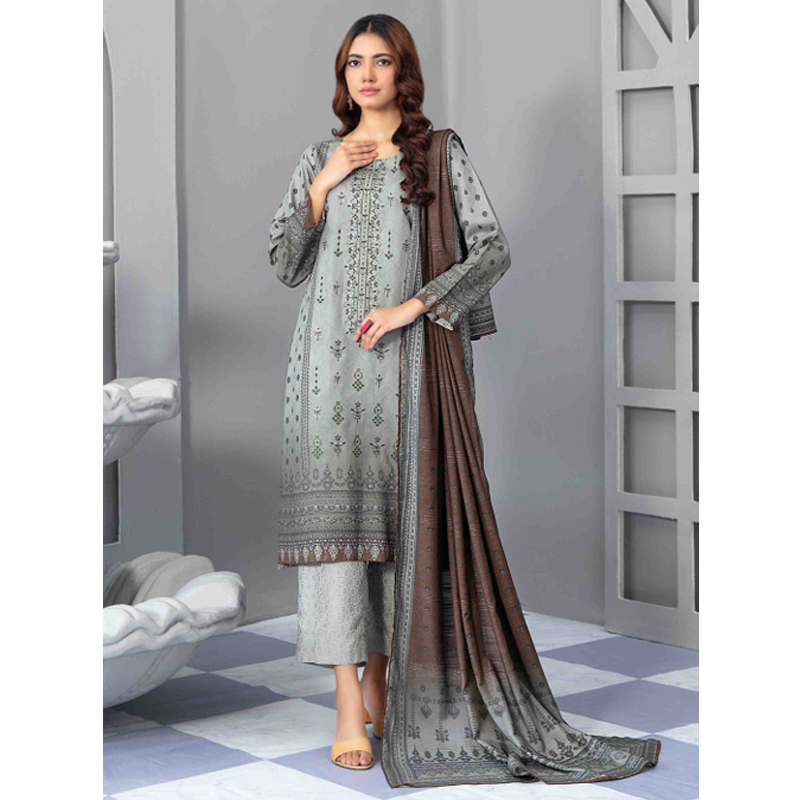 Dilsah D-5182 Embroidered Viscose Silk Jacguard Digital Print