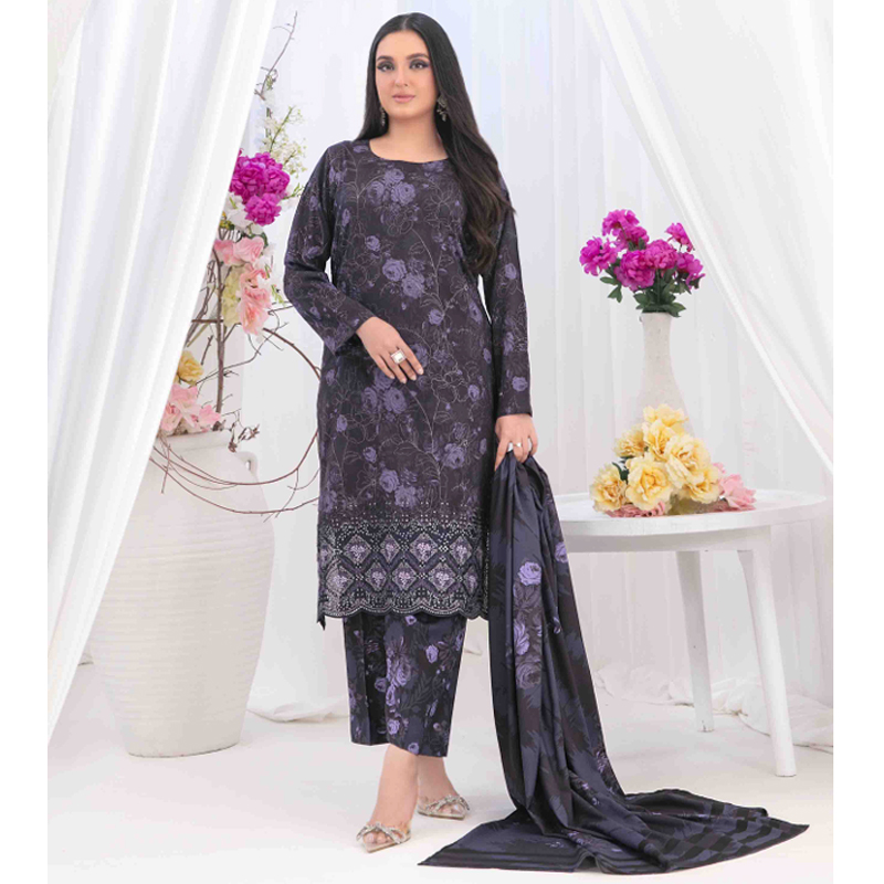 Rabail D-5372 Embroidered Staple Digital Print