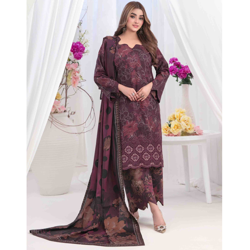 Rabail D-5374 Embroidered Staple Digital Print