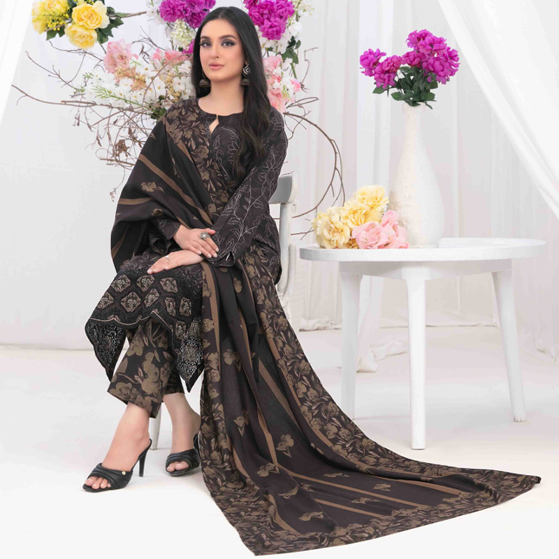 Rabail D-5375 Embroidered Staple Digital Print