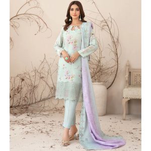 Fira D-5313 Embroidery Zari Viscose Digital Print